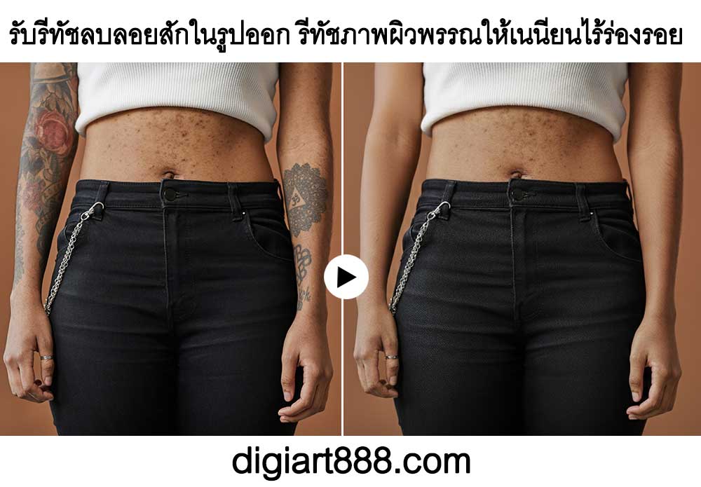 รับรีทัชลบรอยสักบนร่างกายผิวหนังบนรูปถ่ายแบบเนียนๆ01